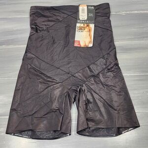 Miraclesuit Hi Waist Thigh Slimmer 3XL Extra Firm Black Shapewear Style 2419